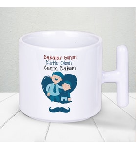 Babalar Günün Kutlu Olsun Canım Babam Yazılı Kahve Seven Babalara Özel T Kupa Bardak