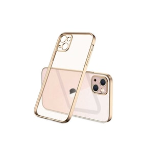 Apple iPhone 13 Uyumlu Kılıf Zore Mat Gbox Kapak (Gold)