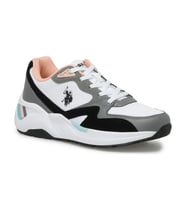 U.s. Polo Assn. Husky Wmn 4Fx Kadın Beyaz-Siyah-Somon Sneaker Ayakkabı