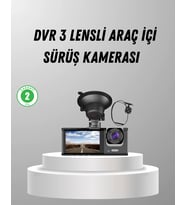 Üç Kameralı Araç Dvr Full Hd Gece Görüşlü Ve 2 İnç Ips Ekranlı