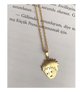 Altın Kaplama Küçük Prens Gümüş Kolye