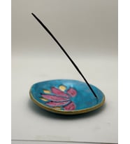 Lotus Desenli Tütsülük - hediyelik kutusunda - hediyeli (Turkuaz)