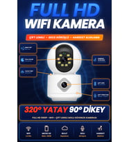 HomeSmart Çift Lensli WiFi Güvenlik Kamerası Döner Başlıklı Renkli Gece Görüşlü Hareket Algılamalı İki Yönlü Sesli Akıllı Ev Kamerası