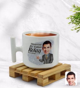 BK Gift Kişiye Özel Erkek Nihayetinde Karikatürlü T Kulplu Beyaz Middle Kupa Bardak-2