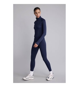 Defacto Ultra Yumuşak Beli Saran Sporcu indigo Kadın Tayt H5292AX/IN187