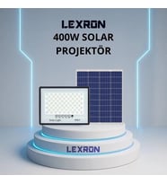 LEXRON 400 Watt LED Hazır Solar Projektör Kumandalı 400 W Güneş Enerjili Aydınlatma Işıldak
