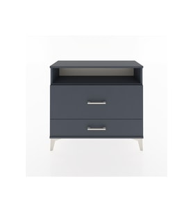 Arges Şifonyer Tek Raflı 2 Çekmeceli 88x30x80 Antrasit-Antrasit