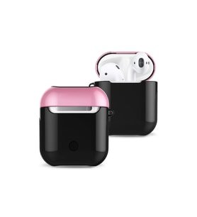 Newface Apple Airpods 2 (2.nesil) 3in1 Kılıf - Siyah-Pembe
