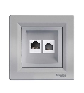 SCHNEİDER ASFORA RJ11+RJ45 (CAT3+CAT6) (ÇERÇEVELİ)
