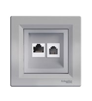 SCHNEİDER ASFORA RJ11+RJ45 (CAT3+CAT6) (ÇERÇEVELİ)