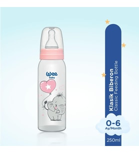 Lexroo Klasik PP Biberon 250 ml - PEMBE