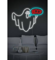 Hayalet Figürlü Neon Tabela