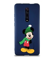 Xiaomi Redmi K20 Pro Soft Premier Kapak Mickey Mouse-G Tasarımlı Silikon Kılıf - Lacivert (Şeffaf)