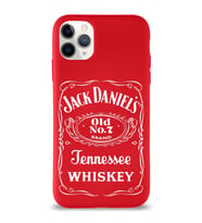 Apple iPhone 11 Pro Max  Lansman Kılıf Jack Daniel's Tasarımlı Altı Kapalı İçi Kadife Kaplı  Kapak (Şeffaf)