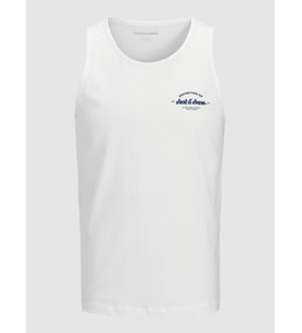 JACK JONES Yazı Armalı Erkek Spor Atlet 12288382 (Beyaz)