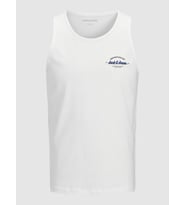 JACK JONES Yazı Armalı Erkek Spor Atlet 12288382 (Beyaz)