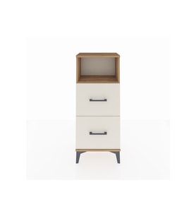 Arges Komodin Tek Raflı 2 Çekmeceli 44x30x106 Çam-Aytaşı