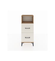 Arges Komodin Tek Raflı 2 Çekmeceli 44x30x106 Çam-Aytaşı