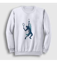 Presmono Unisex Beyaz Serve Servis Spor Tennis Tenis Sweatshirt 339137tt
