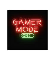 GAMER MODE ON Yazılı ve Şekilli Neon Tabela