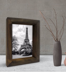 BK Gift Paris Tasarımlı Dekoratif Doğal Masif Ahşap Çerçeve 15x20cm-1 (Beyaz)