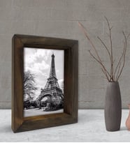 BK Gift Paris Tasarımlı Dekoratif Doğal Masif Ahşap Çerçeve 15x20cm-1 (Beyaz)