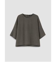 LCW Vision Haki Bisiklet Yaka Geniş Kollu Oversize Bluz