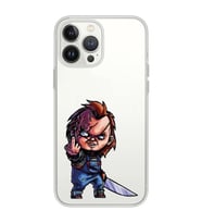 Iphone 15 PRO Uyumlu Chucky Tasarımlı Şeffaf Telefon Kılıfı