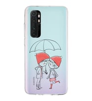 Xiaomi Mi Note 10 Lite Uyumlu Kapak Aşk Tasarımlı Şeffaf Silikon Kılıf
