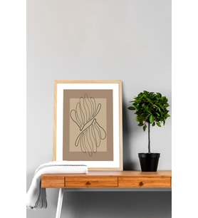 Çerçeveli Tablo Dekorasyon Ev Dekoru Hediyelik Modern Tekli Ahşap Çerçeve (Natural)