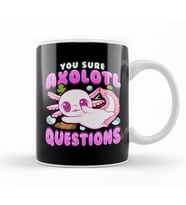 Funny You Sure Axolotl Questions Walking Fish Pun Kupa Bardak Porselen