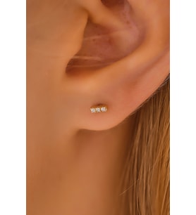 MOOM MÜCEVHERAT 14 Ayar Altın Tragus Küpe Suyolu Vidalı