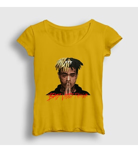 Presmono Kadın Sarı Forever XXXTentacion T-Shirt 47812tt (Sarı)