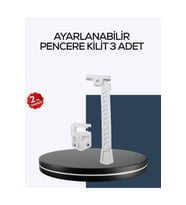 Çocuk Güvenliği İçin Cam Pencere Kilidi 3 Adet