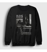 Presmono Unisex Siyah Illmatic Nasir Jones Nas Sweatshirt 549138tt