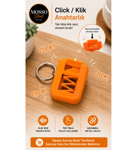 MEKANİK TEKLİ CLİCKER SES ÇIKARAN KLAVYE ANAHTARLIK KLİK STRES OYUNCAĞI