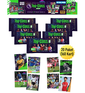 Panini Fifa Top Class Premier League 2025 Futbolcu Kartları 20 Paket (160 Kart)