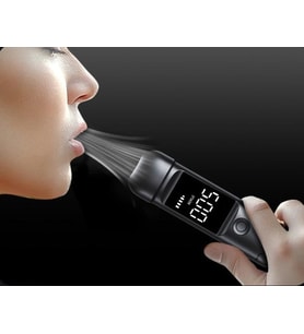 TELEtek Dijital Alkolmetre, LCD Ekranlı, Type-C Şarjlı, Sesli ve Işıklı Uyarı Sistemi, Taşınabilir Alkol Test Cihazı, Temassız, Ağızlıksız, Hijyenik