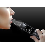 TELEtek Dijital Alkolmetre, LCD Ekranlı, Type-C Şarjlı, Sesli ve Işıklı Uyarı Sistemi, Taşınabilir Alkol Test Cihazı, Temassız, Ağızlıksız, Hijyenik