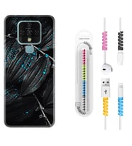 Tecno Camon 16 18P Pova 3 Pova Neo Kılıf Kablo Koruma Spiral Silikon Foid Green 1643