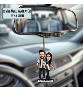 Kişiye Özel Taraftar Karikatür Ayna Süsü – Taraftar Hediyesi