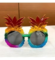 Tropikal Ananas Tasarımlı Renkli Hawaii Parti Gözlüğü