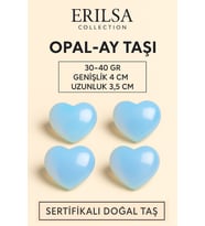 Sertifikalı Opal-Ay Taşı Kalp Masaj ve El Taşı – Duygusal Şifa ve Sezgisel Güçlendirme Kristali (Çok Renkli)
