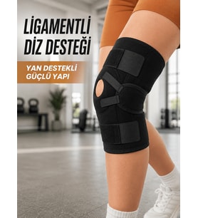 Ligamentli Sporcu Dizliği Patella Destekli Ayarlanabilir Bantlı Diz Koruyucu