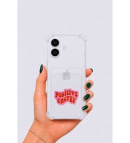 iPhone 16 Kartlıklı Pozitif Enerji Desenli Kılıf