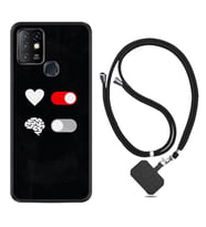 INFINIX Hot 8 9 10 11S Hot 10 Play 10T Kılıf Boyun Askılı Silikon Love Brain 1722
