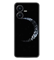 Vivo Y22S Kılıf Silikon Desen Özel Seri Yalnız Ay 1744