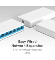 MS108, 8-Port 10/100Mbps Desktop Switch