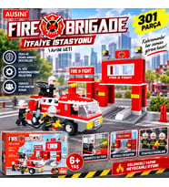 İtfaiye İstasyonu Yapım Seti 301 Parça Fire Brigade İtfaiye Aracı ve İstasyon Blok Oyuncak