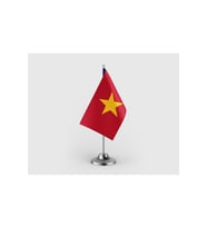 Vietnam Tekli Saten Masa Bayrağı Seti